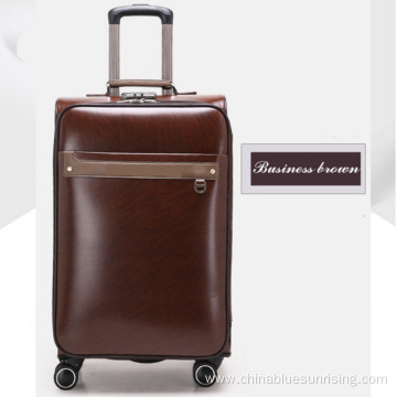 PU wholesale trolley business men luggage with wheel